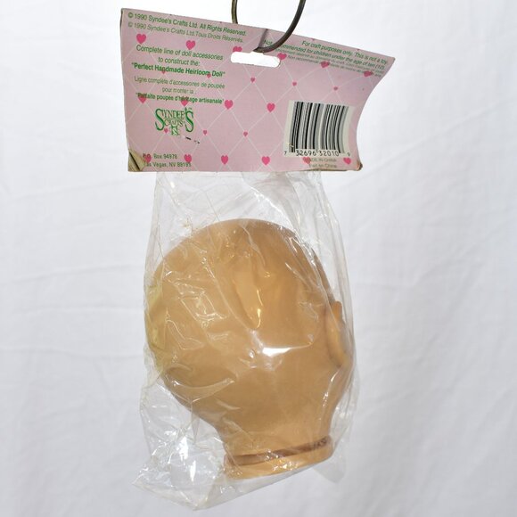 Syndee's Crafts Doll Head Size Medium Hard Vinyl #32010 "Jaya" Vintage Doll Head - Picture 2 of 3